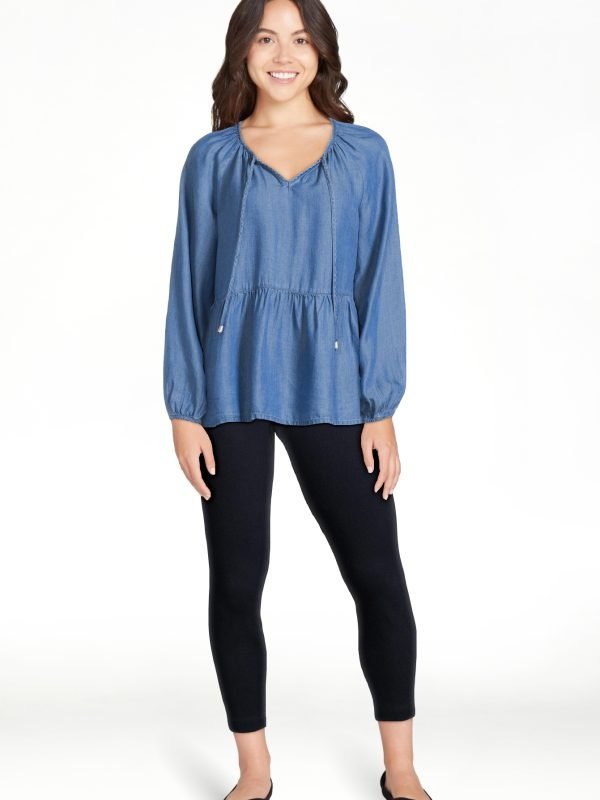 Woven Peplum Top