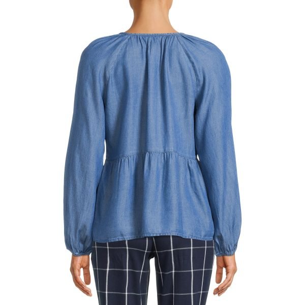 Woven Peplum Top