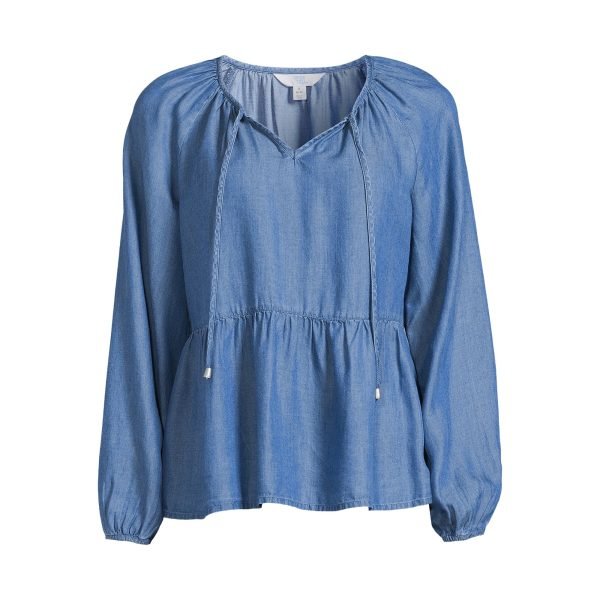 Woven Peplum Top