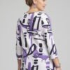 Abstract Henley Side Slit Tunic
