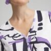 Abstract Henley Side Slit Tunic