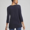 Floral Henley Side Slit Tunic