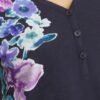 Floral Henley Side Slit Tunic