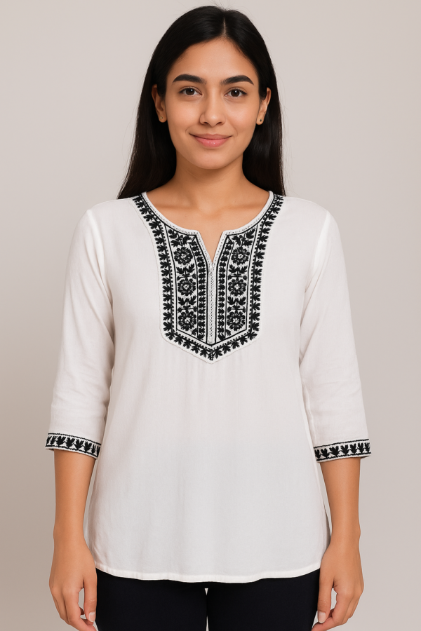 Embroidered Tunic top