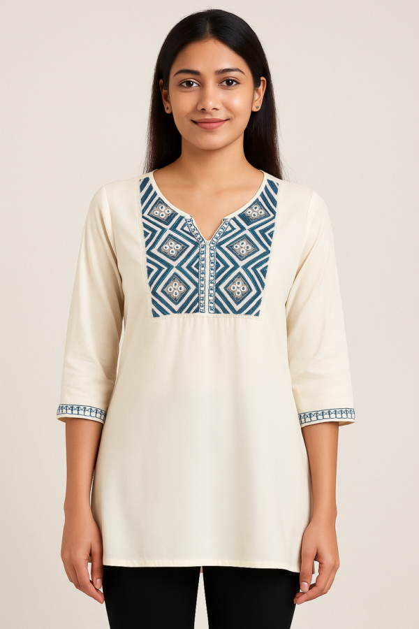 Embroidered Tunic top