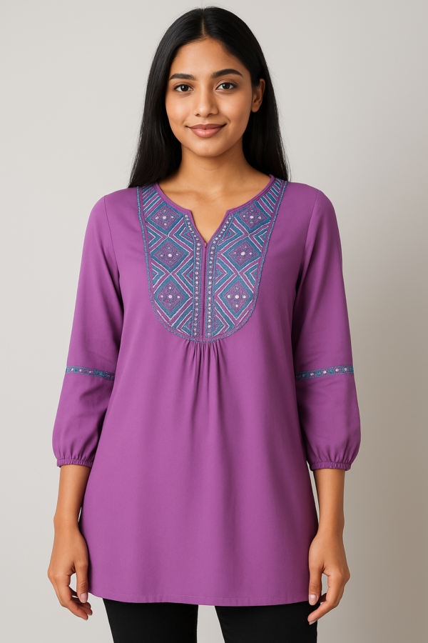 Embroidered Tunic top
