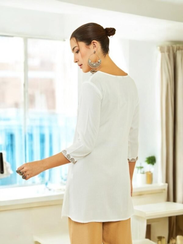 Ladies Colour Embroided Tunic Top