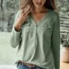 Ladies Button Up T-Shirt