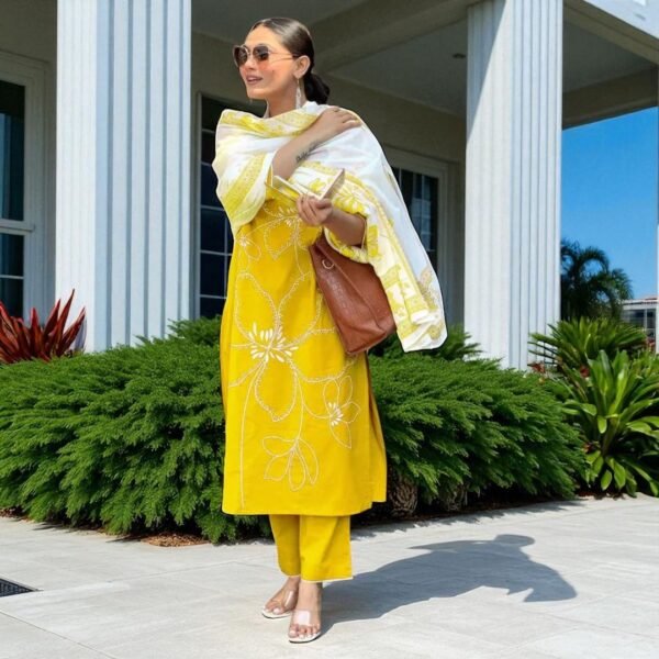Embroidered 3pcs Suit