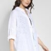 Embroidered Eyelet Oversized Shirt