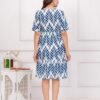 Leaf Print Tiered Dress