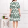 Leaf Print Tiered Dress
