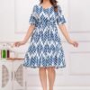 Leaf Print Tiered Dress