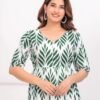 Leaf Print Tiered Dress