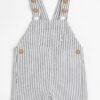 Girls' striped dungaree