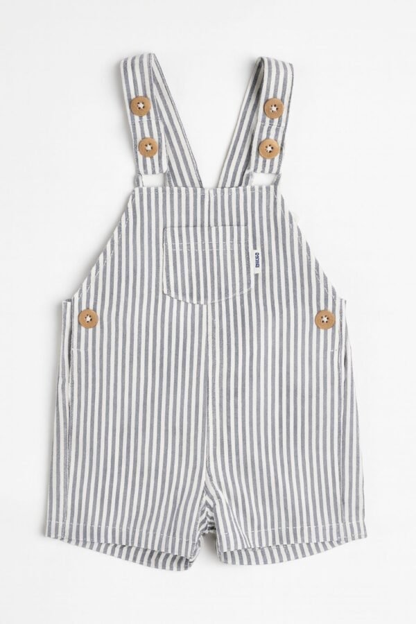 Girls' striped dungaree