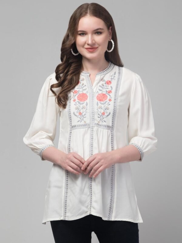 Embroidered Tunic Top