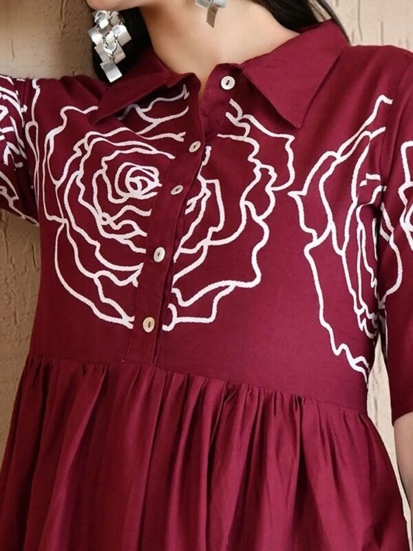 Cotton Wine Haze Pocket Dress