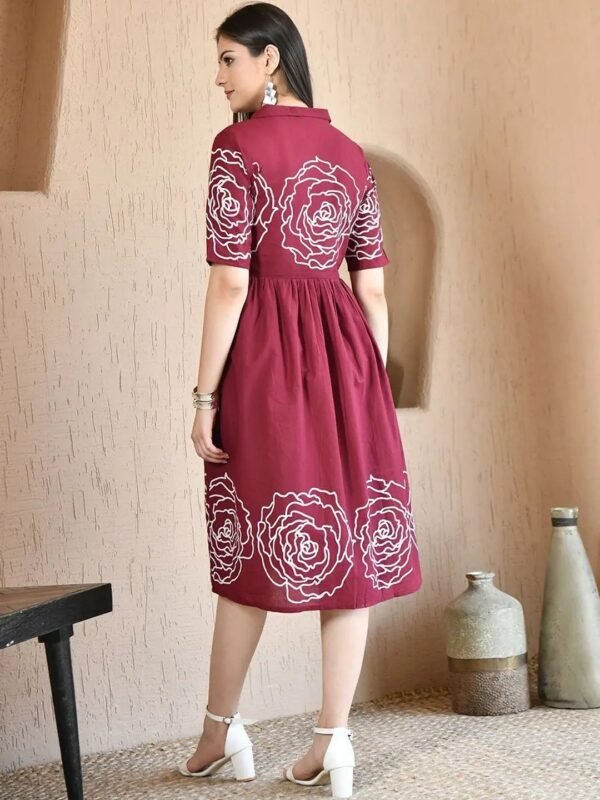 Cotton Wine Haze Pocket Dress