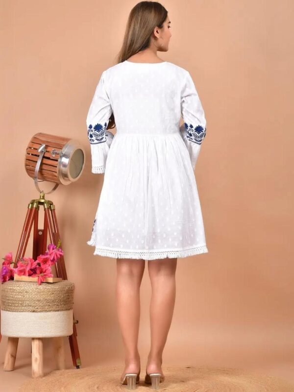 Floral Embroidered A-Line Dress