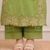 Gazal Green Premium Cotton Embroidered Kurta Pant Set With Dupatta