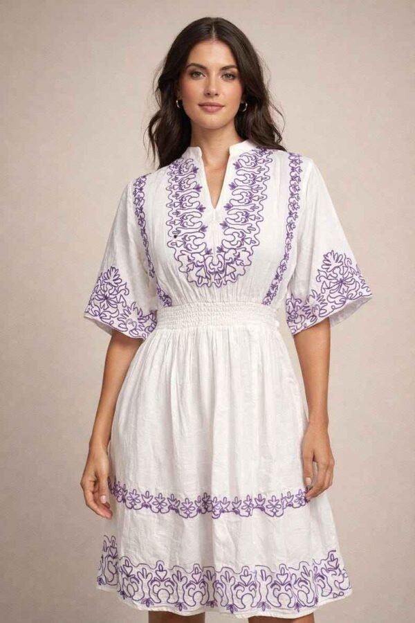 Exclusive Embroidered Fit & Flare Dress