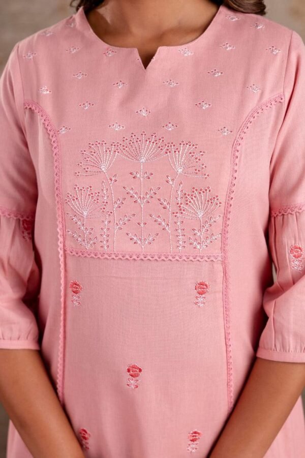 Rosewood Charm Kurta And Pant Set