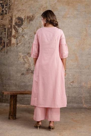 Rosewood Charm Kurta And Pant Set