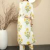 Yellow Pure Cotton Co-ord Set with Hand block prints