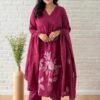 Exclusive Kurta Set with Dupatta-Embroidered Anarkali Kurta,Pant & Dupatta Set