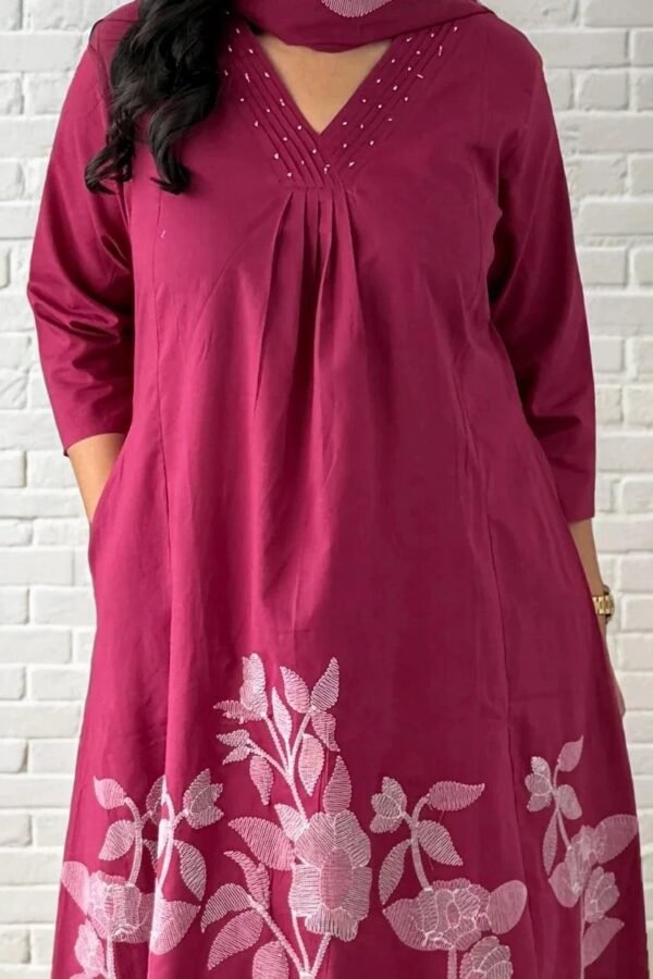 Exclusive Kurta Set with Dupatta-Embroidered Anarkali Kurta,Pant & Dupatta Set